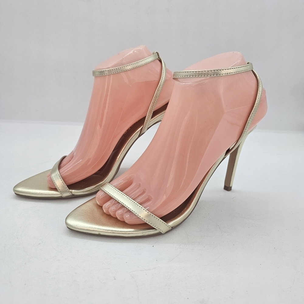 Kurt Geiger London Brixton Ankle Strap Stiletto Sandal Gold Women’s 8.5 (EU 39) - Picture 10 of 11